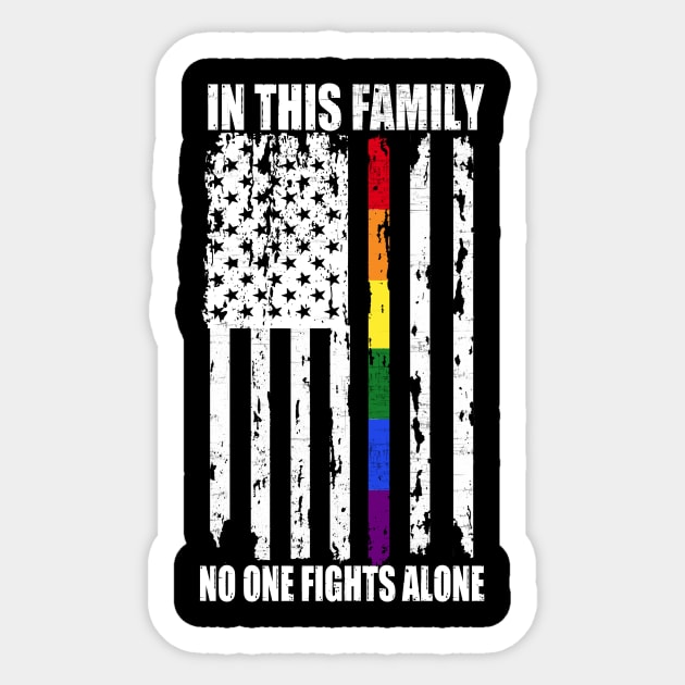 In This Family No One Fightss Alone Costume Gift Sticker by Ohooha